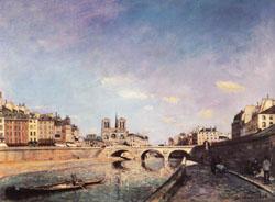 Johan-Barthold Jongkind The Seine and Notre-Dame de Paris oil painting picture